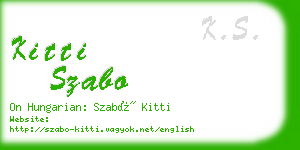 kitti szabo business card